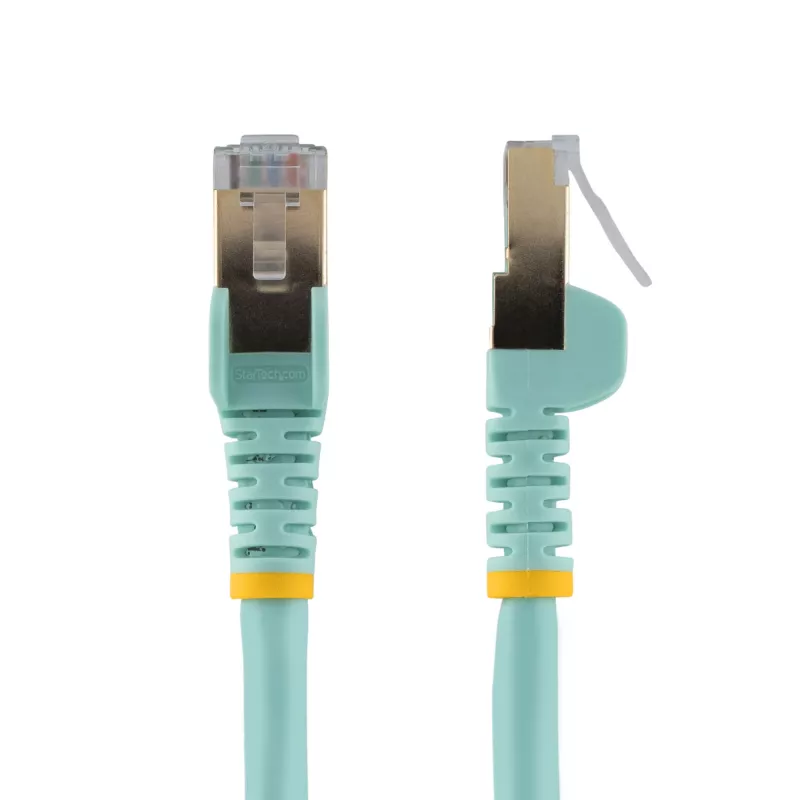 StarTech.com 3m CAT6a Ethernet kabel - 10 Gigabit Shielded Snagless RJ45 100W PoE Patch Cord - 10GbE STP kabel sieciowy w/Strain Relief - Aqua Individually Tested/Wiring is UL Certified/TIA