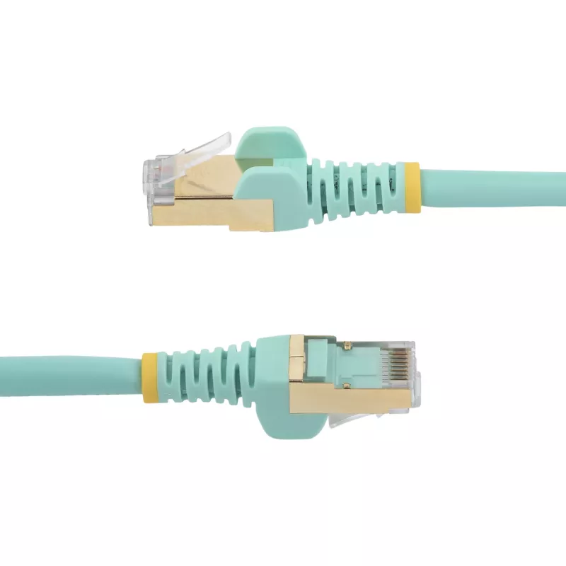 StarTech.com 3m CAT6a Ethernet kabel - 10 Gigabit Shielded Snagless RJ45 100W PoE Patch Cord - 10GbE STP kabel sieciowy w/Strain Relief - Aqua Individually Tested/Wiring is UL Certified/TIA