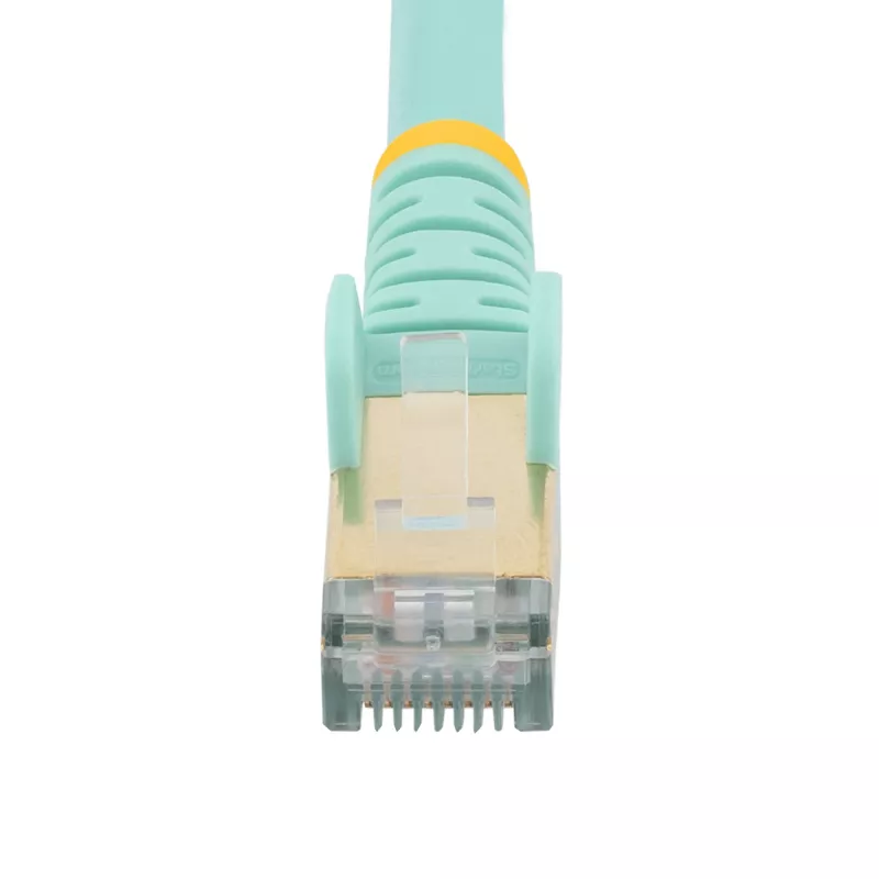 StarTech.com 3m CAT6a Ethernet kabel - 10 Gigabit Shielded Snagless RJ45 100W PoE Patch Cord - 10GbE STP kabel sieciowy w/Strain Relief - Aqua Individually Tested/Wiring is UL Certified/TIA