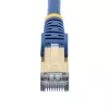 Kabel Ethernet StarTech.com 2m CAT6a - 10 Gigabit ekranowany złącze RJ45 bez zaczepów 100W PoE patchcord - 10GbE STP kabel sieciowy z odciążeniem - niebieski testowany indywidualnie/okablowanie certyfikat UL/TIA