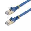 Kabel Ethernet StarTech.com 2m CAT6a - 10 Gigabit ekranowany złącze RJ45 bez zaczepów 100W PoE patchcord - 10GbE STP kabel sieciowy z odciążeniem - niebieski testowany indywidualnie/okablowanie certyfikat UL/TIA