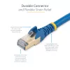 Kabel Ethernet StarTech.com 2m CAT6a - 10 Gigabit ekranowany złącze RJ45 bez zaczepów 100W PoE patchcord - 10GbE STP kabel sieciowy z odciążeniem - niebieski testowany indywidualnie/okablowanie certyfikat UL/TIA