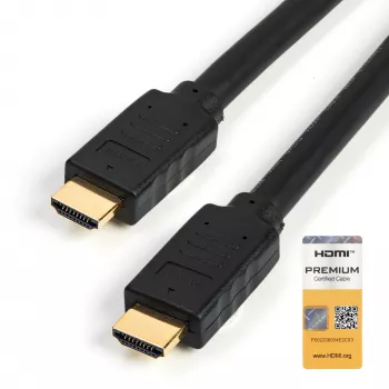 StarTech.com 15 stóp (5 m) Premium Certified kabel HDMI 2.0 z Ethernetem — wysokoprzepustowy kabel Ultra HD 4K 60 Hz HDR10 — długi przewód HDMI (złącza męskie/męskie) — do monitorów UHD, telewizorów, wyświetlaczy