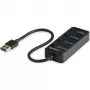 StarTech.com 4-portowy hub USB 3.0 - USB-A do 4x USB 3.0 Type-A z indywidualnymi przełącznikami włączania/wyłączania portów - SuperSpeed 5 Gb/s USB 3.1/3.2 Gen 1 - Zasilany magistralą USB - Przenośny - Dołączony kabel 25 cm~4-portowy hub USB 3.0 - USB-A do 4x USB 3.0 Type-A z indywidualnymi przełącznikami włączania/wyłączania portów - SuperSpeed USB 3.2 Gen 1 (5 Gb/s) - Zasilany magistralą USB…