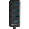 StarTech.com 4-portowy hub USB 3.0 - USB-A do 4x USB 3.0 Type-A z indywidualnymi przełącznikami włączania/wyłączania portów - SuperSpeed 5 Gb/s USB 3.1/3.2 Gen 1 - Zasilany magistralą USB - Przenośny - Dołączony kabel 25 cm~4-portowy hub USB 3.0 - USB-A do 4x USB 3.0 Type-A z indywidualnymi przełącznikami włączania/wyłączania portów - SuperSpeed USB 3.2 Gen 1 (5 Gb/s) - Zasilany magistralą USB…