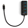 4-portowy hub USB-C StarTech.com – USB-C na 4 porty USB 3.0 typu A z indywidualnymi przełącznikami włączania/wyłączania – SuperSpeed 5 Gb/s USB 3.1/Gen 1 – zasilany z magistrali USB – przenośny – przewód wbudowany 25 cm