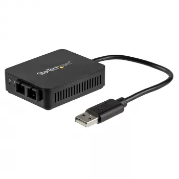 StarTech.com Konwerter USB na światłowód - 100 Mb/s - Adapter sieciowy USB 2.0 na światłowód - 100Base-FX SC Żeński Dupleks Wielomodowy - 2 km - Kompaktowy USB do sieci LAN światłowodowej
