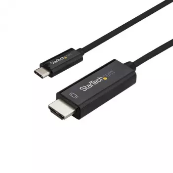 Kabel StarTech.com 1,8 m (2 m) USB-C do HDMI – 4K 60 Hz USB Typu C do HDMI 2.0 – kabel przejściówka wideo – zgodny z Thunderbolt 3 – laptop do monitora/wyświetlacza HDMI – DP 1.2 Alt Mode HBR2 – czarny