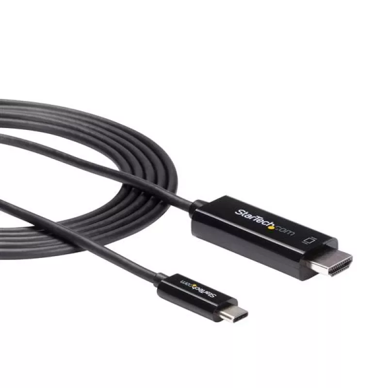 Kabel StarTech.com 1,8 m (2 m) USB-C do HDMI – 4K 60 Hz USB Typu C do HDMI 2.0 – kabel przejściówka wideo – zgodny z Thunderbolt 3 – laptop do monitora/wyświetlacza HDMI – DP 1.2 Alt Mode HBR2 – czarny