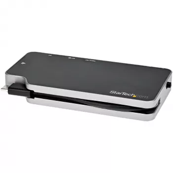 StarTech.com USB C Multiport Adapter - USB-C do 4K HDMI lub VGA z przelotowym zasilaniem 100W Power Delivery, 2-portowy hub USB 10Gbps, MicroSD, GbE - USB 3.1 Gen 2 Type-C Mini/Travel Dock