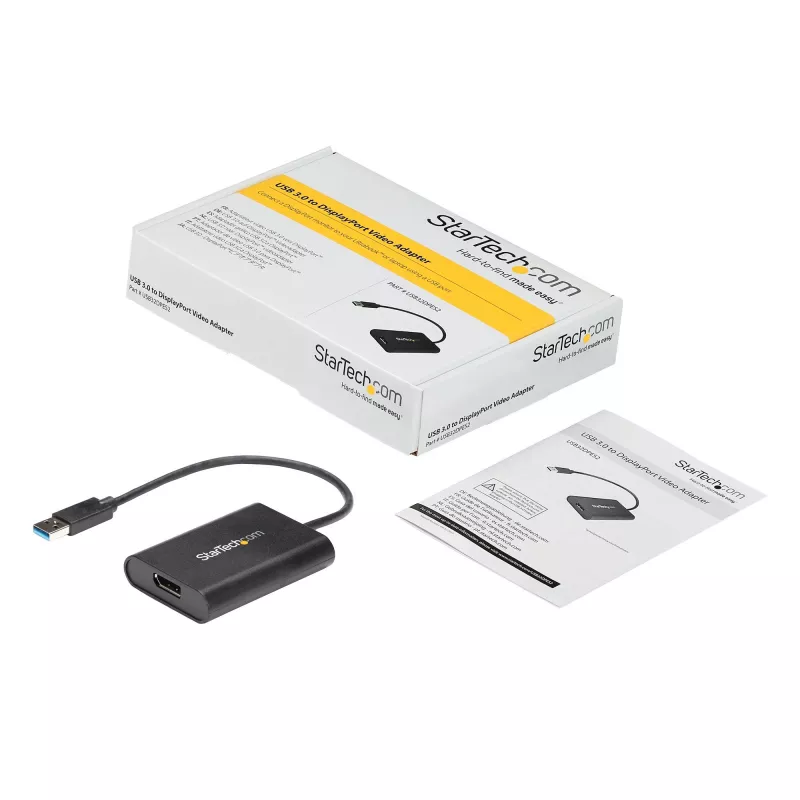 StarTech.com Adapter USB 3.0 na DisplayPort, Konwerter monitora USB DP dla Windows, 4K (bez obsługi macOS/ChromeOS/Linux) - TAA