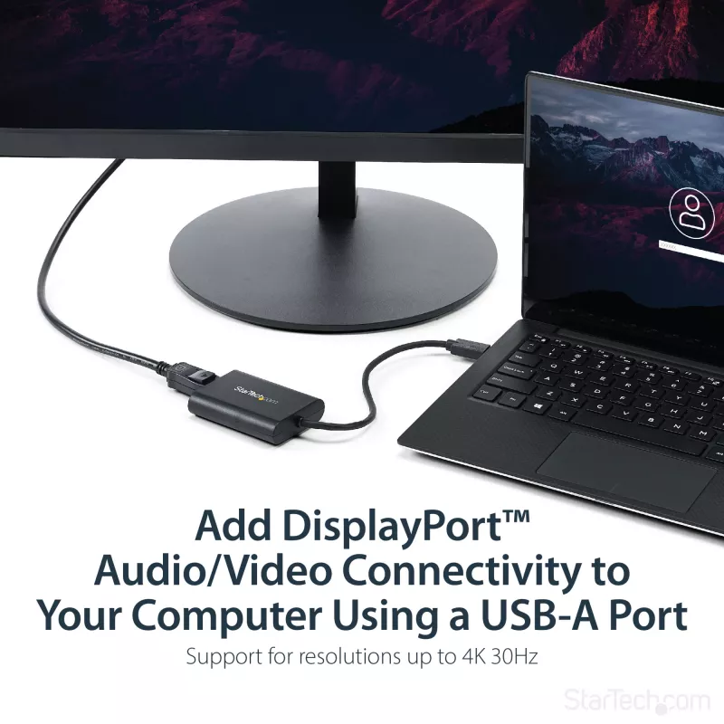 StarTech.com Adapter USB 3.0 na DisplayPort, Konwerter monitora USB DP dla Windows, 4K (bez obsługi macOS/ChromeOS/Linux) - TAA