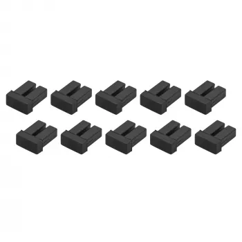 StarTech.com Osłony przeciwpyłowe LC SFP – opakowanie 10 szt., LC, guma, czarny, przełącznik sieciowy, 18 mm, 15 mm