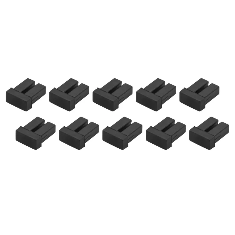 StarTech.com Osłony przeciwpyłowe LC SFP – opakowanie 10 szt., LC, guma, czarny, przełącznik sieciowy, 18 mm, 15 mm