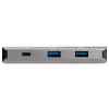 StarTech.com 3-portowy hub USB-C z portem Gigabit Ethernet RJ45 GbE – 2x USB-A, 1x USB-C – SuperSpeed 10 Gb/s USB 3.1/3.2 Gen 2 adapter koncentratora USB-C – zasilany z magistrali USB – aluminium – współpracuje z TB3