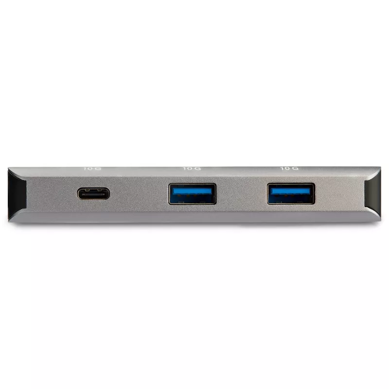 StarTech.com 3-portowy hub USB-C z portem Gigabit Ethernet RJ45 GbE – 2x USB-A, 1x USB-C – SuperSpeed 10 Gb/s USB 3.1/3.2 Gen 2 adapter koncentratora USB-C – zasilany z magistrali USB – aluminium – współpracuje z TB3