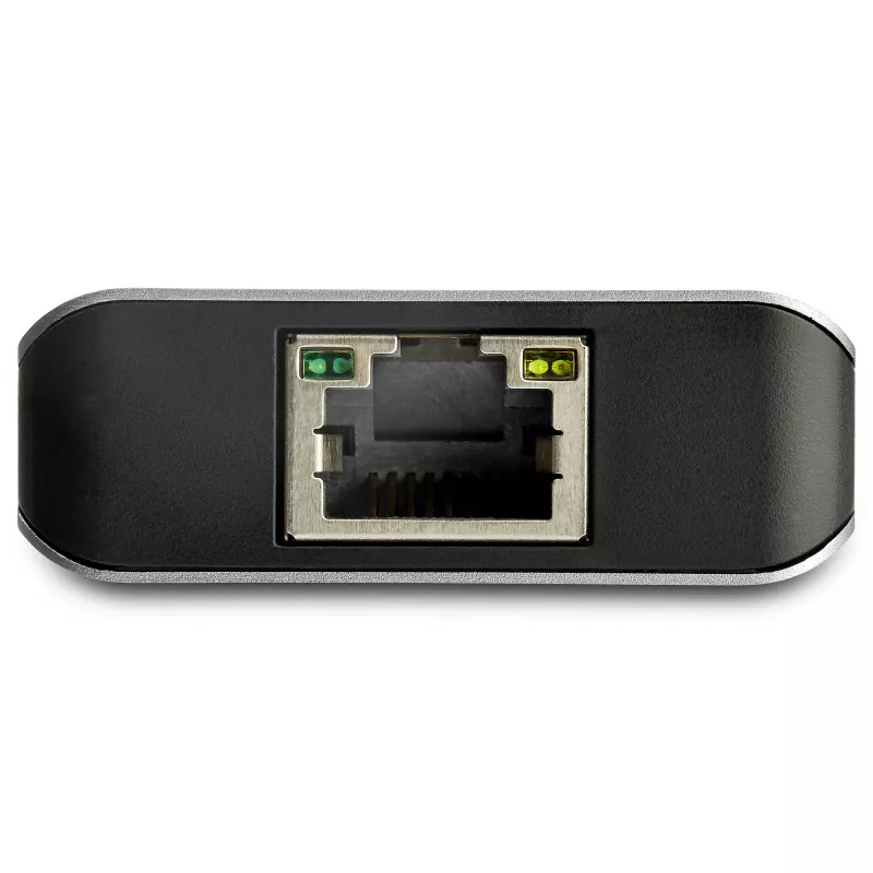 StarTech.com 3-portowy hub USB-C z portem Gigabit Ethernet RJ45 GbE – 2x USB-A, 1x USB-C – SuperSpeed 10 Gb/s USB 3.1/3.2 Gen 2 adapter koncentratora USB-C – zasilany z magistrali USB – aluminium – współpracuje z TB3