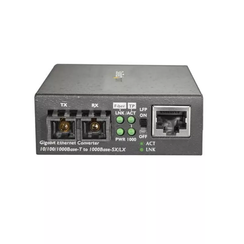 StarTech.com Konwerter mediów Gigabit Ethernet na SC światłowód - 1000Base-LX - Jednomodowy - 10 km