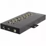 StarTech.com 8-portowy koncentrator szeregowy USB do RS232/RS485/RS422 Adapter - Przemysłowy adapter USB 2.0 na DB9 Szeregowy koncentrator konwertujący - Klasa IP30 - Metalowy koncentrator szeregowy do montażu na szynie DIN - Ochrona przed wyładowaniami elektrostatycznymi 15 kV