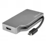 StarTech.com USB C wieloportowy adapter wideo z HDMI, VGA, Mini DisplayPort lub DVI - Adapter monitora USB Type C na HDMI 2.0 lub mDP 1.2 (4K 60 Hz) - VGA lub DVI (1080p) - Aluminium w kolorze gwiezdnej szarości