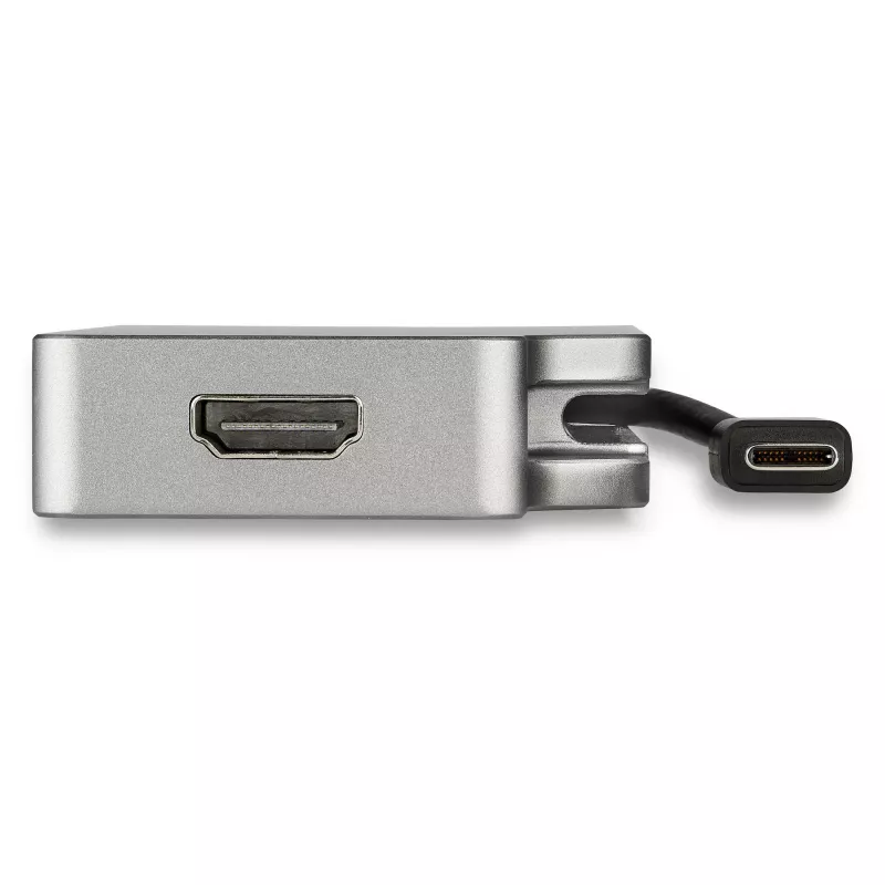 StarTech.com USB C wieloportowy adapter wideo z HDMI, VGA, Mini DisplayPort lub DVI - Adapter monitora USB Type C na HDMI 2.0 lub mDP 1.2 (4K 60 Hz) - VGA lub DVI (1080p) - Aluminium w kolorze gwiezdnej szarości