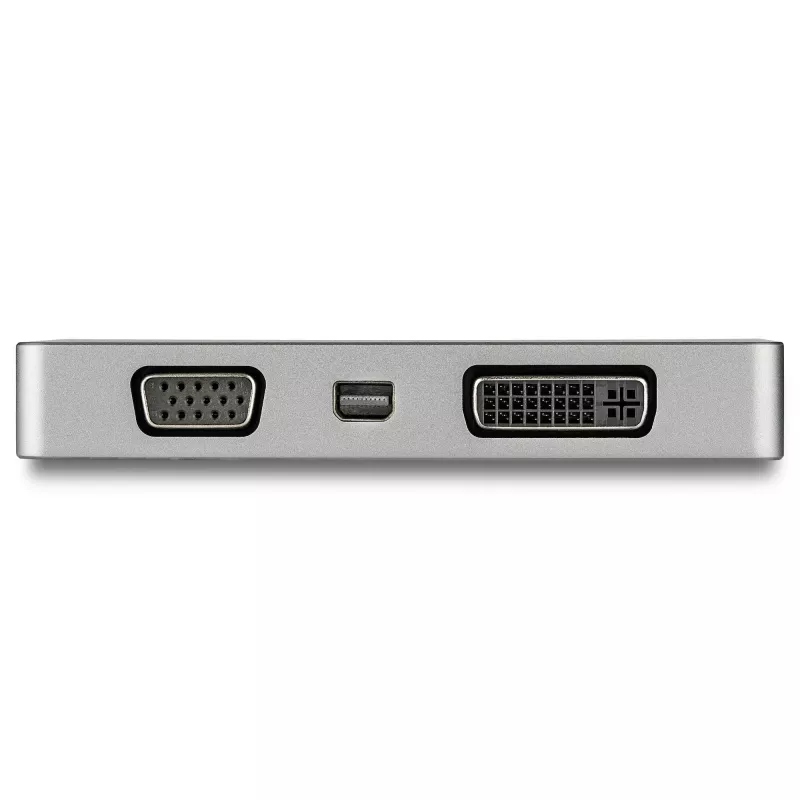 StarTech.com USB C wieloportowy adapter wideo z HDMI, VGA, Mini DisplayPort lub DVI - Adapter monitora USB Type C na HDMI 2.0 lub mDP 1.2 (4K 60 Hz) - VGA lub DVI (1080p) - Aluminium w kolorze gwiezdnej szarości