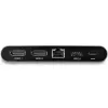 Stacja dokująca StarTech.com USB-C - 4K Dual Monitor DisplayPort - Mini stacja dokująca do laptopa - Przesył mocy 100 W - GbE, hub USB-A z 2 portami - Adapter wieloportowy USB typu C - Kabel 100 cm