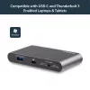 Stacja dokująca StarTech.com USB-C - 4K Dual Monitor DisplayPort - Mini stacja dokująca do laptopa - Przesył mocy 100 W - GbE, hub USB-A z 2 portami - Adapter wieloportowy USB typu C - Kabel 100 cm