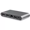 Stacja dokująca StarTech.com USB-C - 4K Dual Monitor DisplayPort - Mini stacja dokująca do laptopa - Przesył mocy 100 W - GbE, hub USB-A z 2 portami - Adapter wieloportowy USB typu C - Kabel 100 cm