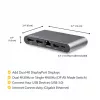 Stacja dokująca StarTech.com USB-C - 4K Dual Monitor DisplayPort - Mini stacja dokująca do laptopa - Przesył mocy 100 W - GbE, hub USB-A z 2 portami - Adapter wieloportowy USB typu C - Kabel 100 cm