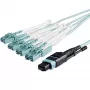 StarTech.com 10m (30ft) MTP(F)/PC do 4x LC/PC duplex breakout OM3 wielomodowy kabel światłowodowy, OFNP plenum, sieci 40G, niskie straty wtrąceniowe - zworka światłowodowa