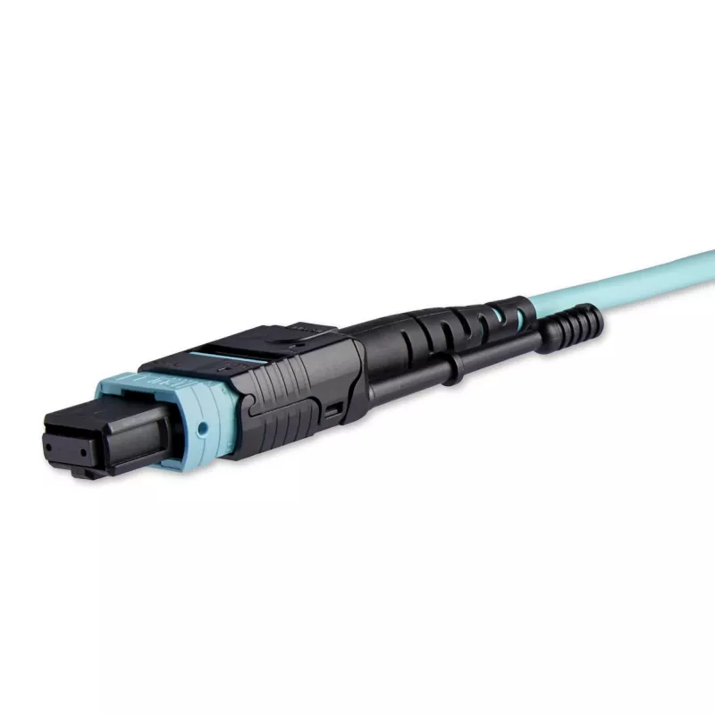StarTech.com 10m (30ft) MTP(F)/PC do 4x LC/PC duplex breakout OM3 wielomodowy kabel światłowodowy, OFNP plenum, sieci 40G, niskie straty wtrąceniowe - zworka światłowodowa