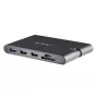 StarTech.com Adapter wieloportowy USB C - Mini stacja dokująca USB Type-C z wideo HDMI 4K lub VGA 1080p - Przesył mocy 100 W, 3-portowy hub USB 3.0, GbE, SD i microSD - Podróżna stacja dokująca do laptopa