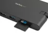 StarTech.com Adapter wieloportowy USB C - Mini stacja dokująca USB Type-C z wideo HDMI 4K lub VGA 1080p - Przesył mocy 100 W, 3-portowy hub USB 3.0, GbE, SD i microSD - Podróżna stacja dokująca do laptopa
