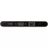 StarTech.com Adapter wieloportowy USB C - Mini stacja dokująca USB Type-C z wideo HDMI 4K lub VGA 1080p - Przesył mocy 100 W, 3-portowy hub USB 3.0, GbE, SD i microSD - Podróżna stacja dokująca do laptopa