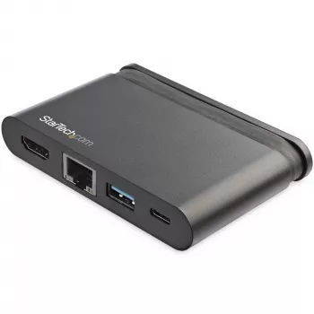 StarTech.com Wieloportowy adapter USB C — przenośna stacja dokująca USB-C z 4K HDMI — 100 W PD 3.0 Pass-Through, 1x USB-A, 1x USB-C, GbE — podróżna stacja dokująca Thunderbolt 3 i USB Type-C — Mac i Windows