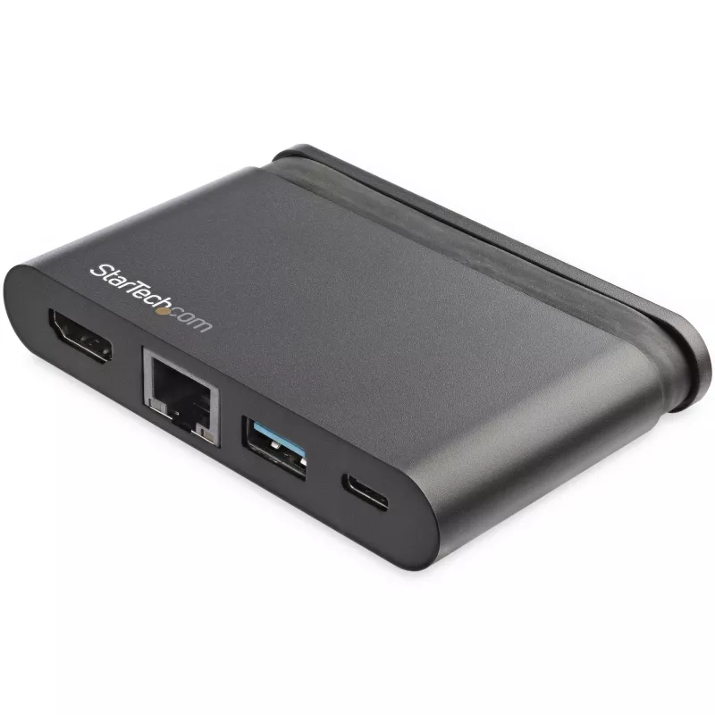 StarTech.com Wieloportowy adapter USB C — przenośna stacja dokująca USB-C z 4K HDMI — 100 W PD 3.0 Pass-Through, 1x USB-A, 1x USB-C, GbE — podróżna stacja dokująca Thunderbolt 3 i USB Type-C — Mac i Windows