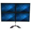 StarTech.com Stojak na cztery monitory biurkowe – Ergonomiczne ramię VESA na 4 monitory (2x2) do 32 cali – Wolnostojący przegubowy uniwersalny uchwyt na słupie – Regulacja wysokości/pochylenia/obrotu – Srebrny