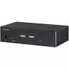 StarTech.com 2-portowy przełącznik KVM DisplayPort – 4K 60 Hz – pojedynczy wyświetlacz – dwuportowy przełącznik KVM UHD DP 1.2 USB ze zintegrowanym hubem USB 3.0 i audio – Dell HP Apple Lenovo – zgodny z TAA