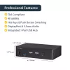 StarTech.com 2-portowy przełącznik KVM DisplayPort – 4K 60 Hz – pojedynczy wyświetlacz – dwuportowy przełącznik KVM UHD DP 1.2 USB ze zintegrowanym hubem USB 3.0 i audio – Dell HP Apple Lenovo – zgodny z TAA