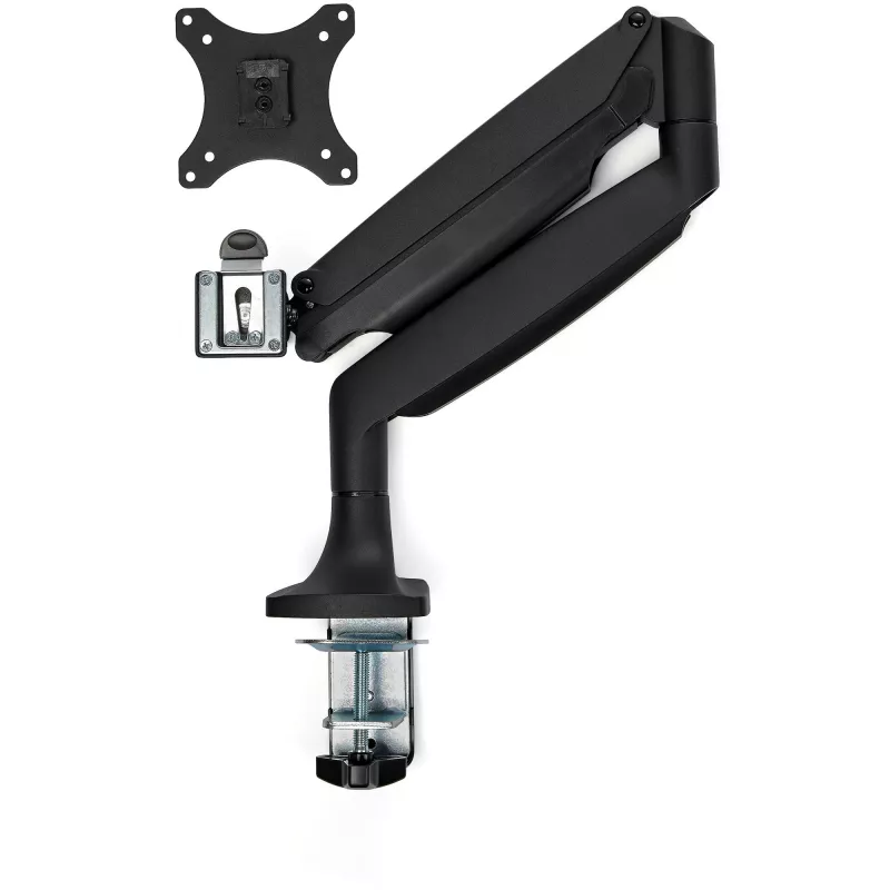 StarTech.com Ramię do monitora montowane na biurku - Wytrzymałe ergonomiczne ramię VESA - Pojedynczy wyświetlacz 9 kg - Pełen zakres ruchu, regulacja wysokości, przegubowe - Aluminium - Zacisk C / przelotka - Czarny