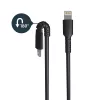 StarTech.com 3-stopowa (1 m) Wytrzymała czarna przejściówka USB-A na Lightning – Solidny, wzmocniony włóknem aramidowym kabel USB typu A do ładowarki/synchronizacji Lightning – z certyfikatem Apple MFi do iPada/iPhone’a 12