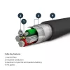 StarTech.com 6 stop (2 m) wytrzymały czarny kabel USB-A na Lightning – Wytrzymały, wzmocniony włóknem aramidowym kabel USB typu A na Lightning do ładowania/synchronizacji – Certyfikat Apple MFi – do iPada/iPhone 12