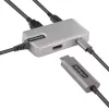 Adapter wieloportowy StarTech.com USB C — USB-C do 4K 60Hz HDMI 2.0, przepustowość zasilania 100W — 3-portowy koncentrator USB 10 Gb/s — przenośna mini stacja dokująca USB Type-C — kabel 10 inch (25cm)