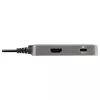 Adapter wieloportowy StarTech.com USB C — USB-C do 4K 60Hz HDMI 2.0, przepustowość zasilania 100W — 3-portowy koncentrator USB 10 Gb/s — przenośna mini stacja dokująca USB Type-C — kabel 10 inch (25cm)