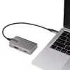 Adapter wieloportowy StarTech.com USB C — USB-C do 4K 60Hz HDMI 2.0, przepustowość zasilania 100W — 3-portowy koncentrator USB 10 Gb/s — przenośna mini stacja dokująca USB Type-C — kabel 10 inch (25cm)