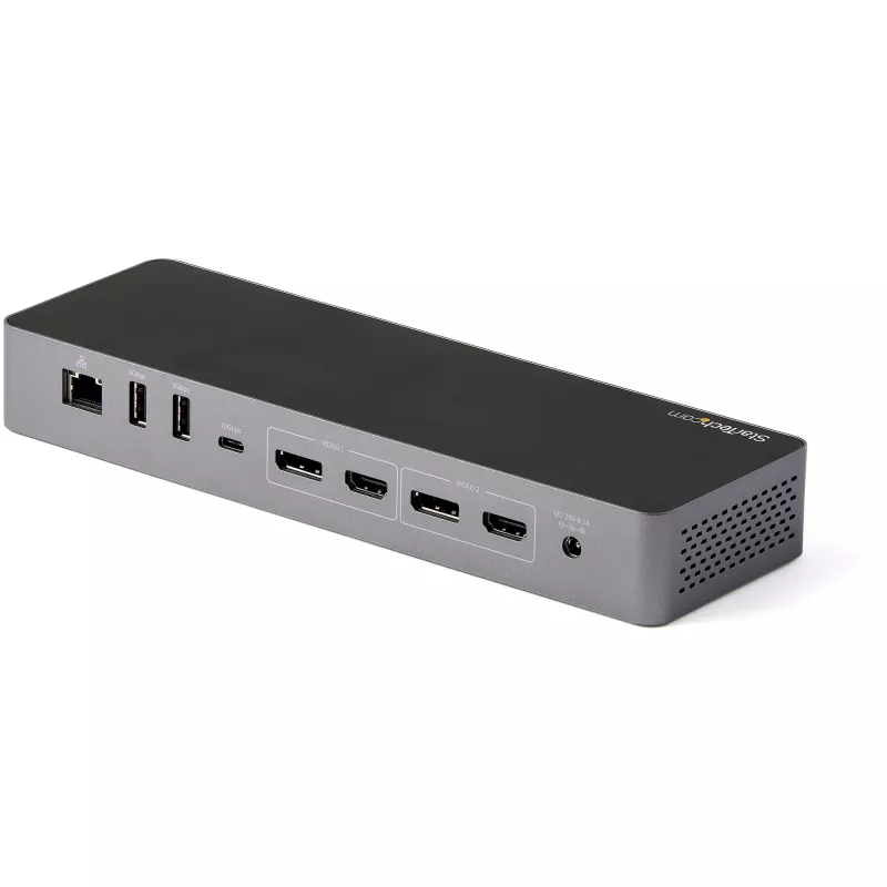 Stacja dokująca USB C StarTech.com dla Macbook Pro/Air-M1/M2/M3/M4, kompatybilna z Thunderbolt, HDMI/DisplayPort, Dual 4K 60Hz/Single 8K, laptopowa stacja dokująca USB Type-C, zasilanie 96W, USB 10Gbps