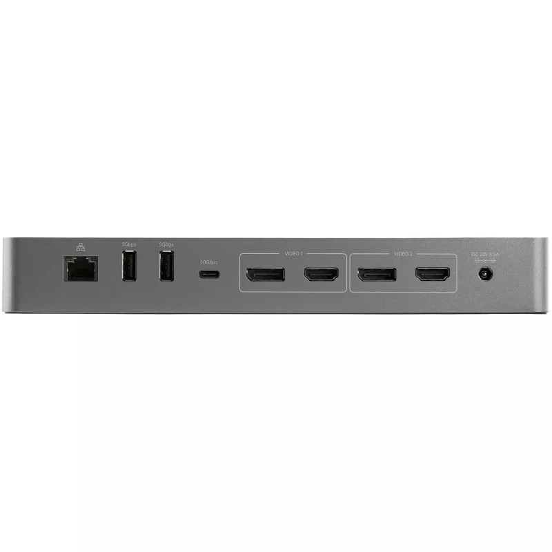 Stacja dokująca USB C StarTech.com dla Macbook Pro/Air-M1/M2/M3/M4, kompatybilna z Thunderbolt, HDMI/DisplayPort, Dual 4K 60Hz/Single 8K, laptopowa stacja dokująca USB Type-C, zasilanie 96W, USB 10Gbps