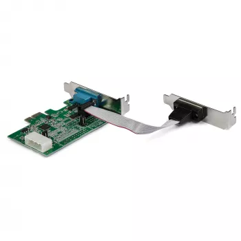Karta PCI Express z 2 portami szeregowymi RS232 StarTech.com - Karta kontrolera hosta szeregowego PCIe RS232 - PCIe na szeregowy DB9 - 16950 UART - Karta rozszerzeń niskoprofilowa - Windows i Linux