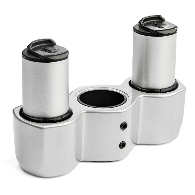 StarTech.com Uchwyt biurkowy do czterech monitorów – Wysokiej klasy przegubowy uchwyt VESA do 4 monitorów w układzie 2x2 do 30 cali – Ergonomiczny słupek z regulacją wysokości – Odchylanie/obrót/obracanie ekranu – Mocowanie zaciskowe/grommetowe – Srebrny